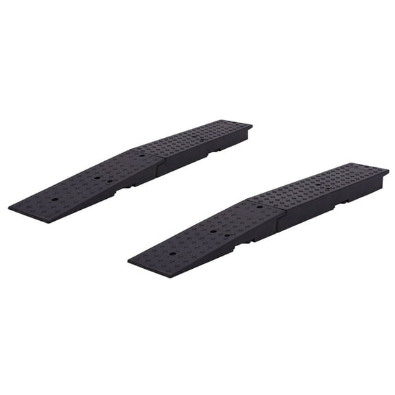 Guardian Rubber Shipping Container Ramps with Wheel Riser Levelers - 73in L x 11in W x 4 H