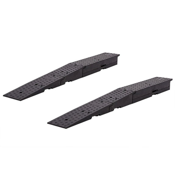 Guardian Rubber Shipping Container Ramps with Wheel Riser Levelers - 95in L x 11in W x 6� H