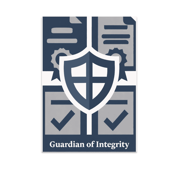 Guardian of Integrity Finance Office Wall Art - Professional Poster Print - 13x19