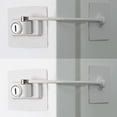 thumbnail image 1 of Guardianite Premium Refrigerator Lock Fridge Freezer Security White with Built-in Keyed Lock 2 Pack, 1 of 7