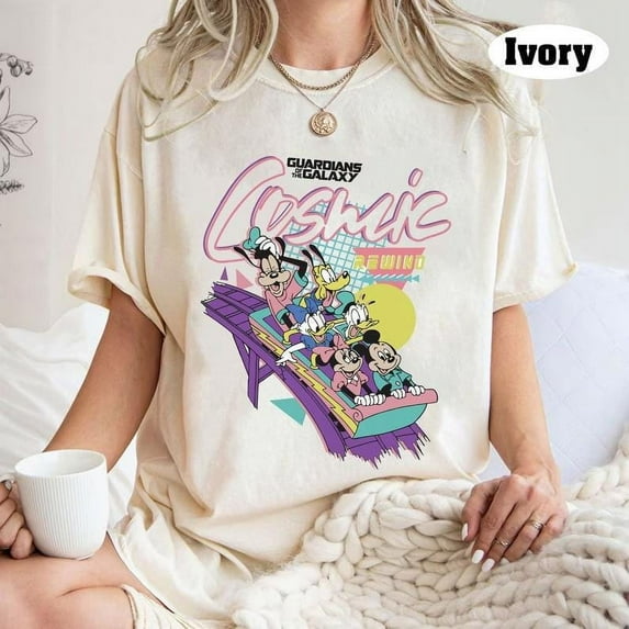 Guardians of the Galaxy Cosmic Rewind Comfort Colors T-Shirt, Vintage Mickey and Friends Disney Ride Shirt, Epcot Cosmic Rewind, Disney Family Vacation Shirt