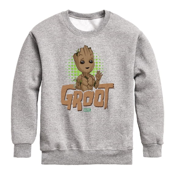 Guardians Of The Galaxy - Baby Groot - Youth Boys Crew Fleece Sweatshirt