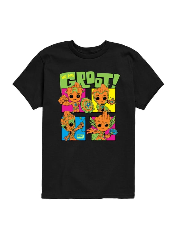 - Groot Costumes - Youth Boys Short Sleeve Graphic T-Shirt