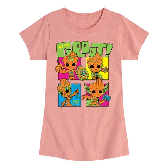 Guardians Of The Galaxy - Groot Costumes - Youth Girls Fitted Short Sleeve T-Shirt