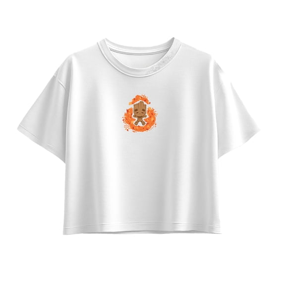 Guardians Of The Galaxy - Groot Fall Leaves - Youth Girls Boxy T-Shirt