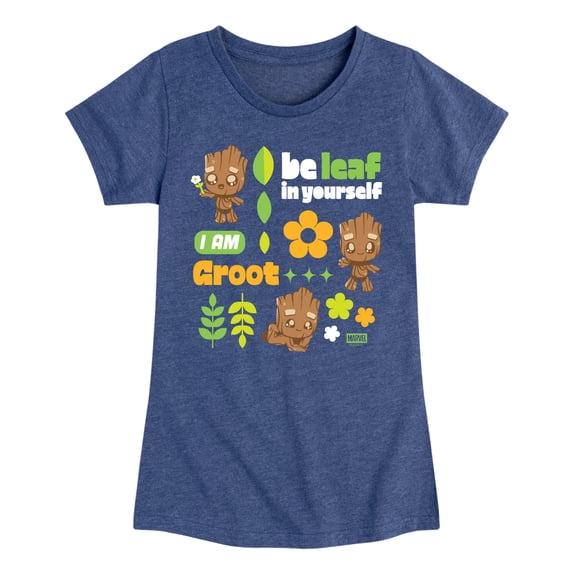 Guardians Of The Galaxy - Groot Grid - Youth Girls Fitted Short Sleeve T-Shirt