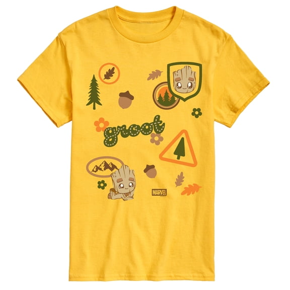 Guardians Of The Galaxy - Groot Nature Badges - Men's Short Sleeve Graphic T-Shirt