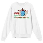 BIOWORLD Guardians Of The Galaxy Holiday Special Yondu Ruined Christmas Crew Neck Long Sleeve White Unisex Adult Tee-Medium