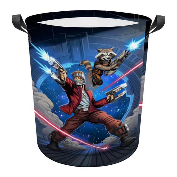 Guardians Of The Galaxy Pattern Dirty Clothes Basket 13in x 17in Waterproof And Wear-resistant Easy To Carry And Portable