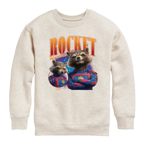 Guardians Of The Galaxy - Rocket Raccoon Graphic Long Sleeve Fleece Sweatshirt