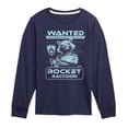 thumbnail image 1 of Guardians Of The Galaxy - Rocket Wanted Poster - Youth Boys Long Sleeve Graphic T-Shirt, 1 of 4