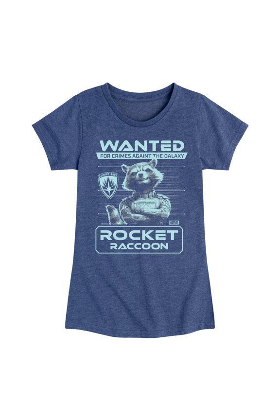 - Rocket Wanted Poster - Youth Girls Fitted Short Sleeve T-Shirt