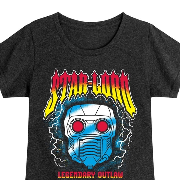 Guardians Of The Galaxy - Star Lord Metal Tee - Youth Girls Fitted Short Sleeve T-Shirt