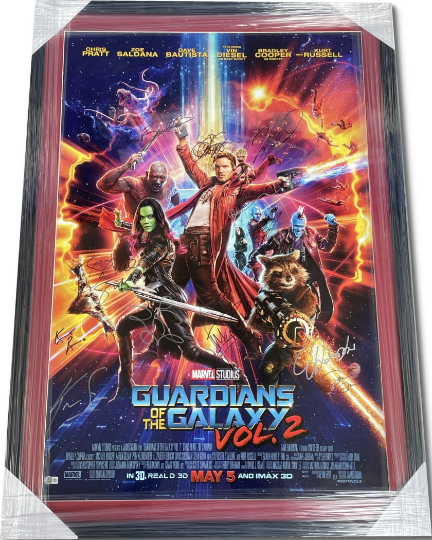 Guardians Of The Galaxy Vol. 2 Signed Cast Poster Pratt Saldana +10 ...