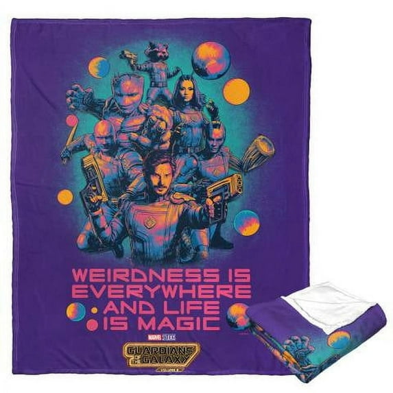 Guardians Of The Galaxy Weirdness Is Everywhere Marvel Kids Silk Touch Throw Blanket, 50 x 60 inches
