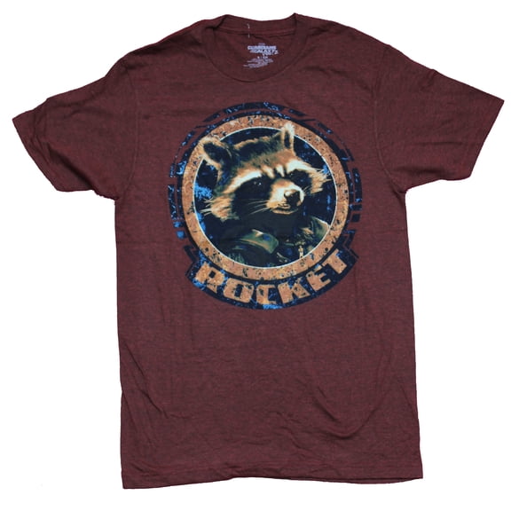 Guardians of The Galaxy Mens T-Shirt - Rocket Raccoon In Circle (2X-Large)