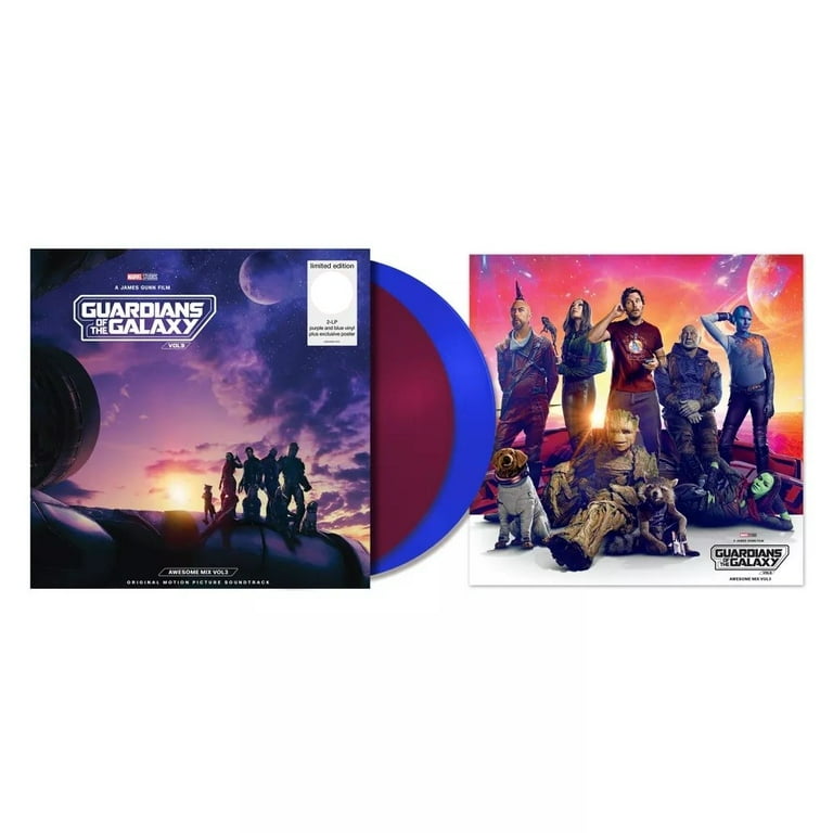 Guardians of The Galaxy Vol. 3 Awesome Mix Vol. 3 Exclusive Limited Translucent Grape Cobalt Color Vinyl 2x LP Record