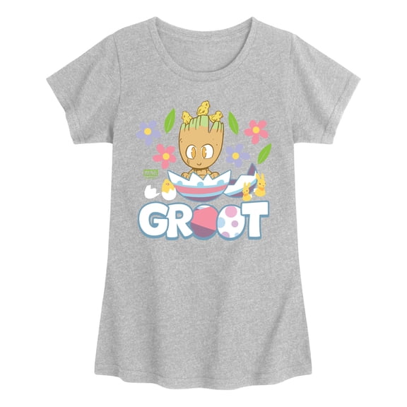Guardians of the Galaxy - Groot Easter Eggs - Youth Girls Fitted Short Sleeve T-Shirt