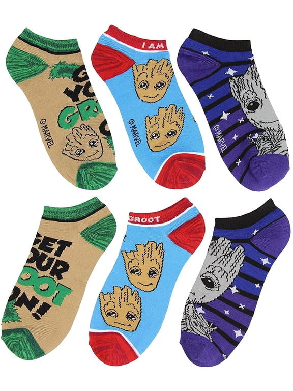 Guardians of the Galaxy I Am Groot 3 Pack Ankle Socks Apparel