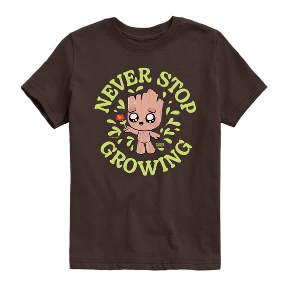 Guardians of the Galaxy - Never Stop Growing - Youth Boys Short Sleeve Graphic T-Shirt