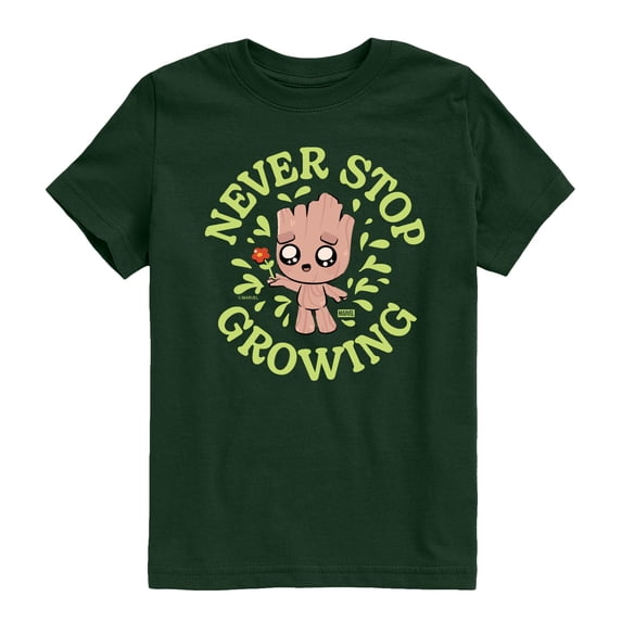 Guardians of the Galaxy - Never Stop Growing - Youth Boys Short Sleeve Graphic T-Shirt