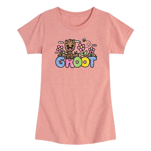 Guardians of the Galaxy - Sketchy Groot - Toddler Girls Fitted Short Sleeve T-Shirt