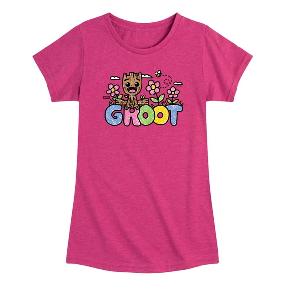 Guardians of the Galaxy - Sketchy Groot - Toddler Girls Fitted Short Sleeve T-Shirt