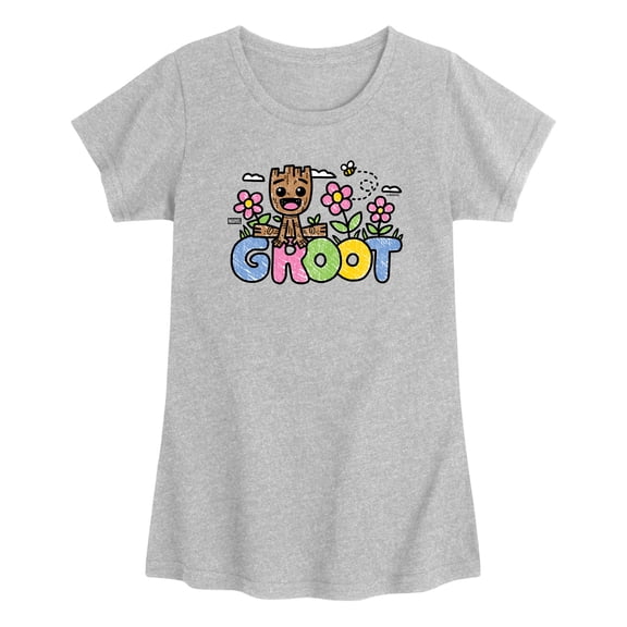 Guardians of the Galaxy - Sketchy Groot - Toddler Girls Fitted Short Sleeve T-Shirt