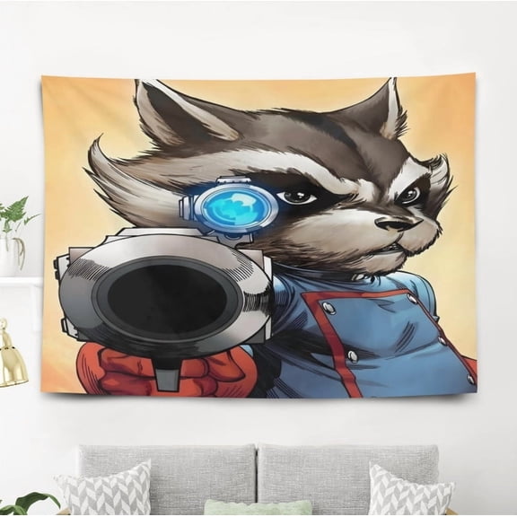 Guardians of the Galaxy pattern wall hanging 50*60 inches high-quality peach skin velvet material classic and charming