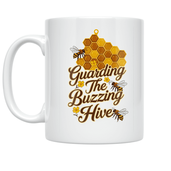 Guarding The Buzzing Hive Art - Beekeeping Enthusiast - 11 oz Ceramic Coffee Mug