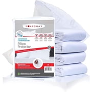 Guardmax Jersey Knitted Pillow Protector With Zipper Body Size - 100% Waterproof, Bed Bug Proof, Dust Mite Proof, & Hypoallergenic Pillow Covers - Premium Zippered Pillow Cases. (20 X 55)