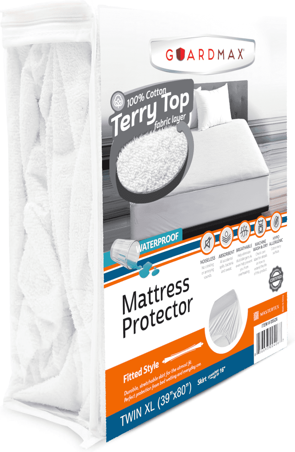 Guardmax Guardmax Terry Cotton Twin XL Size Mattress Protector - Waterproof ...
