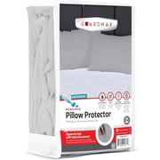 Guardmax Waterproof Pillow Protector Grey Queen Size - Zippered Bed Bug Pillow Protector 6 Pack - Hypoallergenic Pillow Case Cover Protects from Bedbug, Dust Mite, and Liquid Spills - 20 X 30
