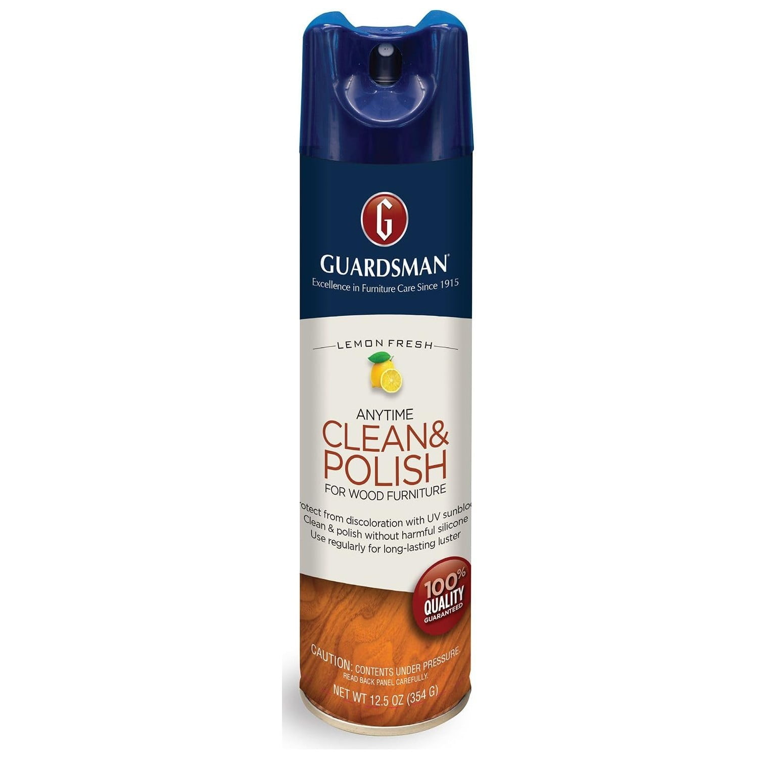 Guardsman 460300 Clean & Polish Wood Furniture Cleaner, Lemon Scent, Aerosol, 12.5 oz. - Quantity 1