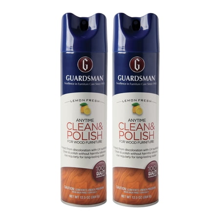 Guardsman Anytime Clean & Polish Aerosol- Lemon 2pk