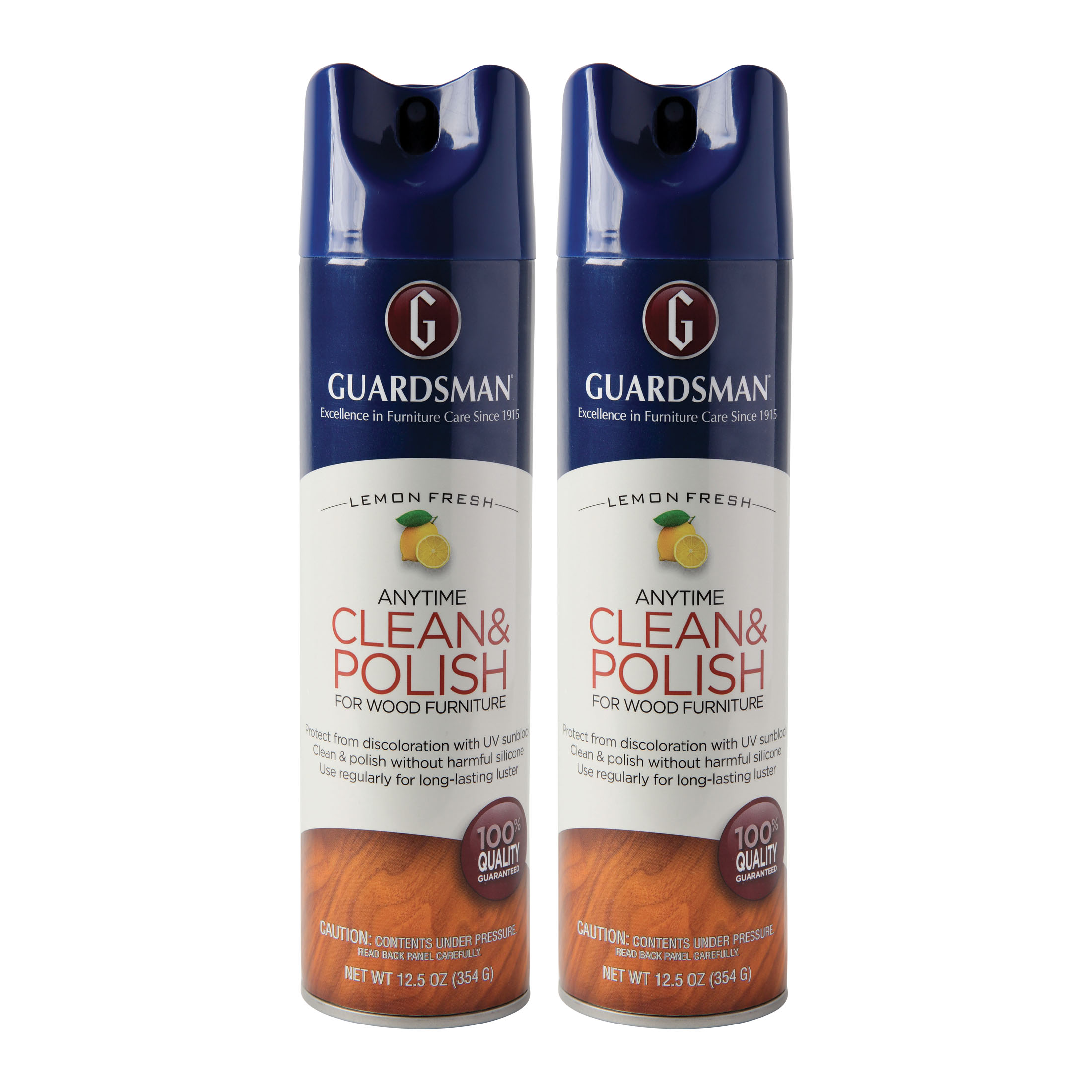 Guardsman Anytime Clean & Polish Aerosol Lemon 2pk