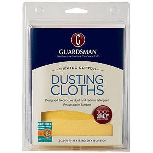 Guardsman Dusting Cloths, Cotton, 5Pk. 1 Pack