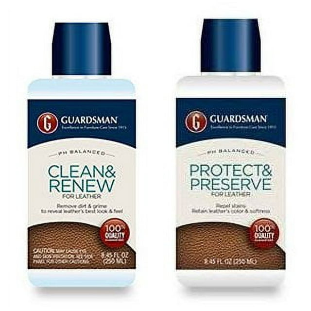 Guardsman Leather Care Bundle Leather Cleaner and Leather Protector