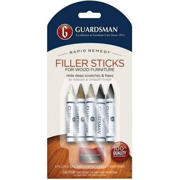 Guardsman Rapid Remedy Wood Filler Sticks for Wood Furniture, Multicolor, 5 Count