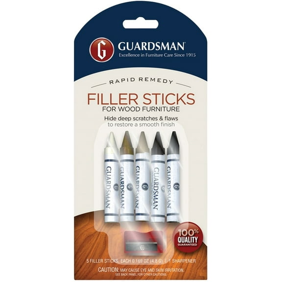 Guardsman Rapid Remedy Wood Filler Sticks for Wood Furniture, Multicolor, 5 Count