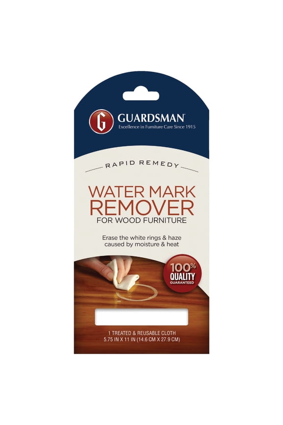 Guardsman Water Mark Remover Cloth - Erase White Rings & Haze Caused By Moisture and Heat - Reusable - 405200
