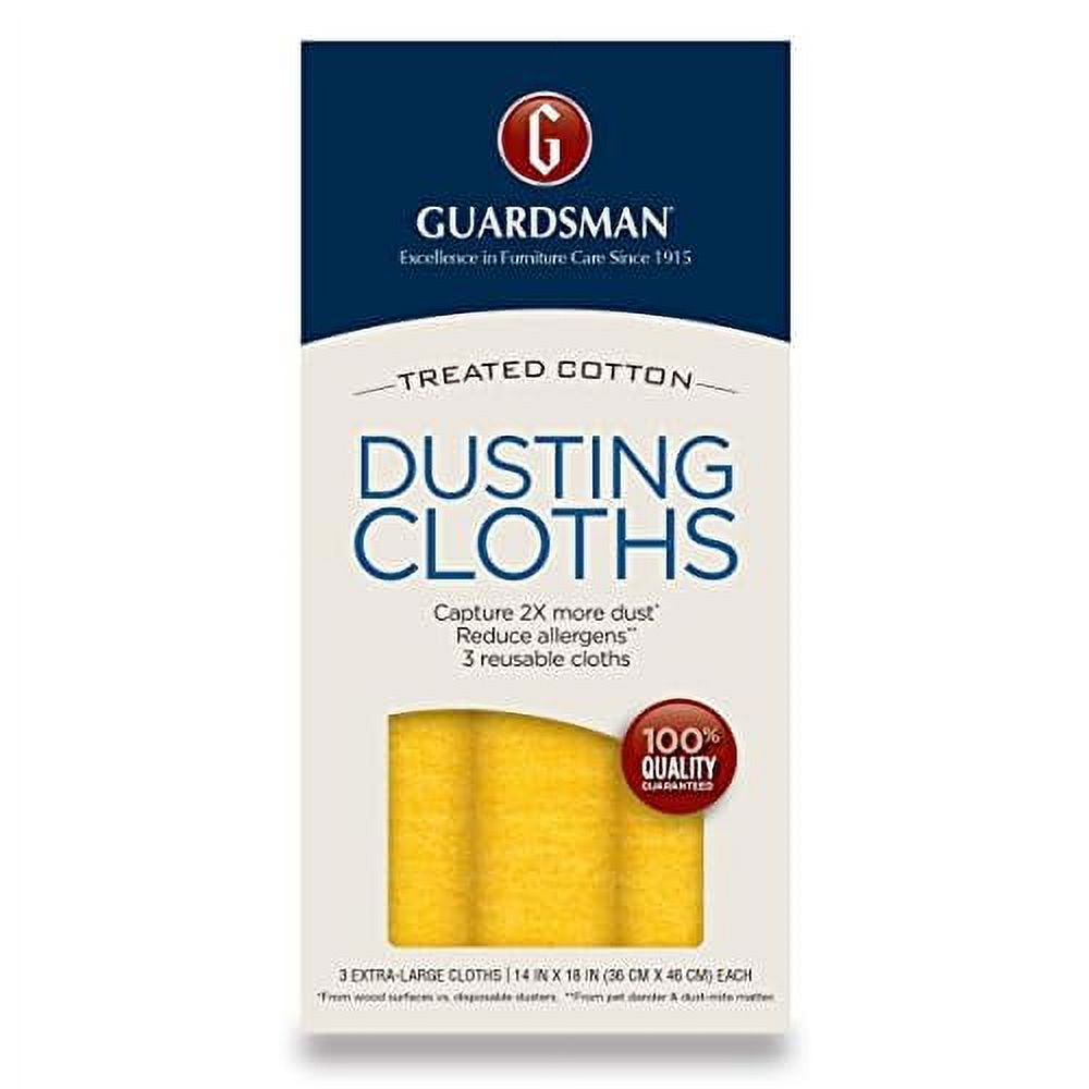 Guardsman Wood Furniture Dusting Cloths, 3 PreTreated Cloths, Captures
