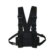 Guardung Nylon Hands Free Vest Chest Rig Bag Wear-resistant And Long-lasting Multi-pocket Chest Pocket black