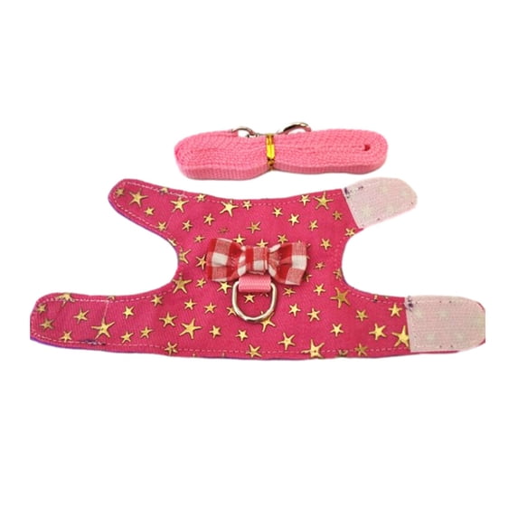 Guardung Polyester Cute And Playful Hamster Harness For Adorable Pet – Comfortable And Safe Strap On Harness Rabbit Harness bronzing stars,1 M
