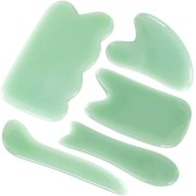 Guasha Massage Tool, 5 PCS Guasha Stone Scraping Massage Sets for Face, Massage Stone Board for SPA Acupuncture Physical Therapy, Massaging Sore Muscles Points Puffiness Edema Arthritis