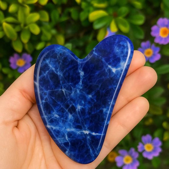Guasha Sodalite Stone Face Muscle Sculptor,guasha for Jawline. Face Massager