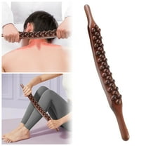 Guasha Stick Massage Tool,37 Beads Massage Roller Stick,Lymphatic Drainage Massager for Body Shaping,Gua Sha Tools for Back Leg Coffee