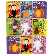GuassLee 42pcs Halloween Characters Stickers for Kids, Make Your Own Mix and Match Sticker, Treat Party Game Activities Decrations