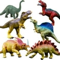 thumbnail image 1 of GuassLee 6 Pack 7" Plastic Realistic Dinosaur Figure Toys, Kids and Toddler Education, 1 of 8