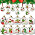 thumbnail image 1 of GuassLee Christmas Ball Ornaments -10pcs Acrylic Clear Hanging Decorations Christmas Ornaments Balls with Green Gnome Cards for Tree Christmas Crafts Party Decorations, 1 of 9